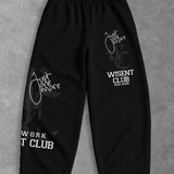 Heavy - Calça Oversized Moletom - Hard Work Preta