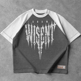 Soft - Camiseta Oversized Raglan - Wisent Crew Cz Mescla/Branca