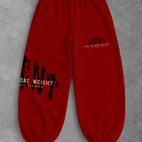 Heavy - Calça Balão - Give Me More Weight Darkness Vermelha