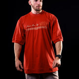 SOFT - CAMISETA OVERSIZED - NEVER GIVE UP VERMELHA