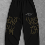 Heavy - Calça Oversized Moletom - Wisent Crew Preta