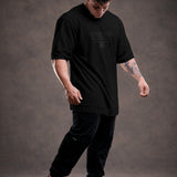 CANELADA - CAMISETA OVERSIZED - HARD WORK FLD PRETA