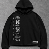 Heavy - Moletom Box Raw Hem - Wisent Collections Preto