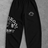 Heavy - Calça Oversized Moletom - Old School Preta