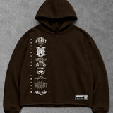 Heavy - Moletom Box Raw Hem - Wisent Collections Marrom