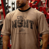 HEAVY - CAMISETA OVERSIZED - TRUE BELONGING - MARROM MESCLA