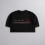 SOFT - CROPPED OVERSIZED - NEVER GIVE UP PRETA