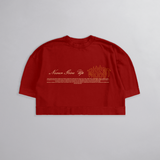 SOFT - CROPPED OVERSIZED - NEVER GIVE UP VERMELHA