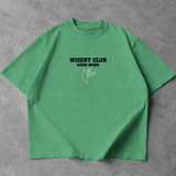 Canelada - Camiseta Oversized - Hard Work Just One More Verde Pistache