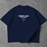 Canelada - Camiseta Oversized - Hard Work Just One More Azul Marinho