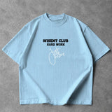 Canelada - Camiseta Oversized - Hard Work Just One More Azul Claro