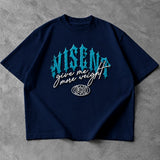 Soft - Camiseta Oversized em Alto Relevo - Wisent FLD Azul