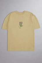 CANELADA - CAMISETA OVERSIZED - HARD WORK CAQUI