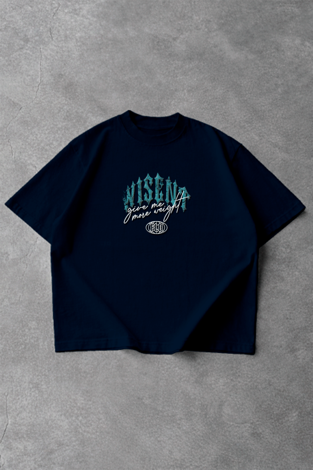 Soft - Camiseta Oversized em Alto Relevo - Give Me More Weight FLD Azul