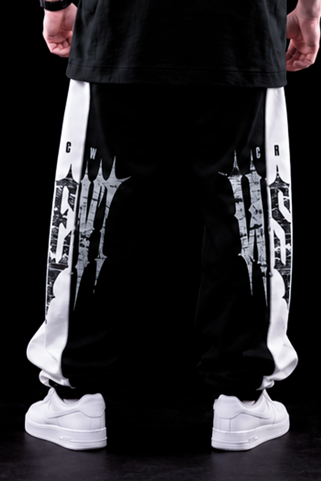 Heavy - Calça Balão - Wisent Crew Preta/Branca