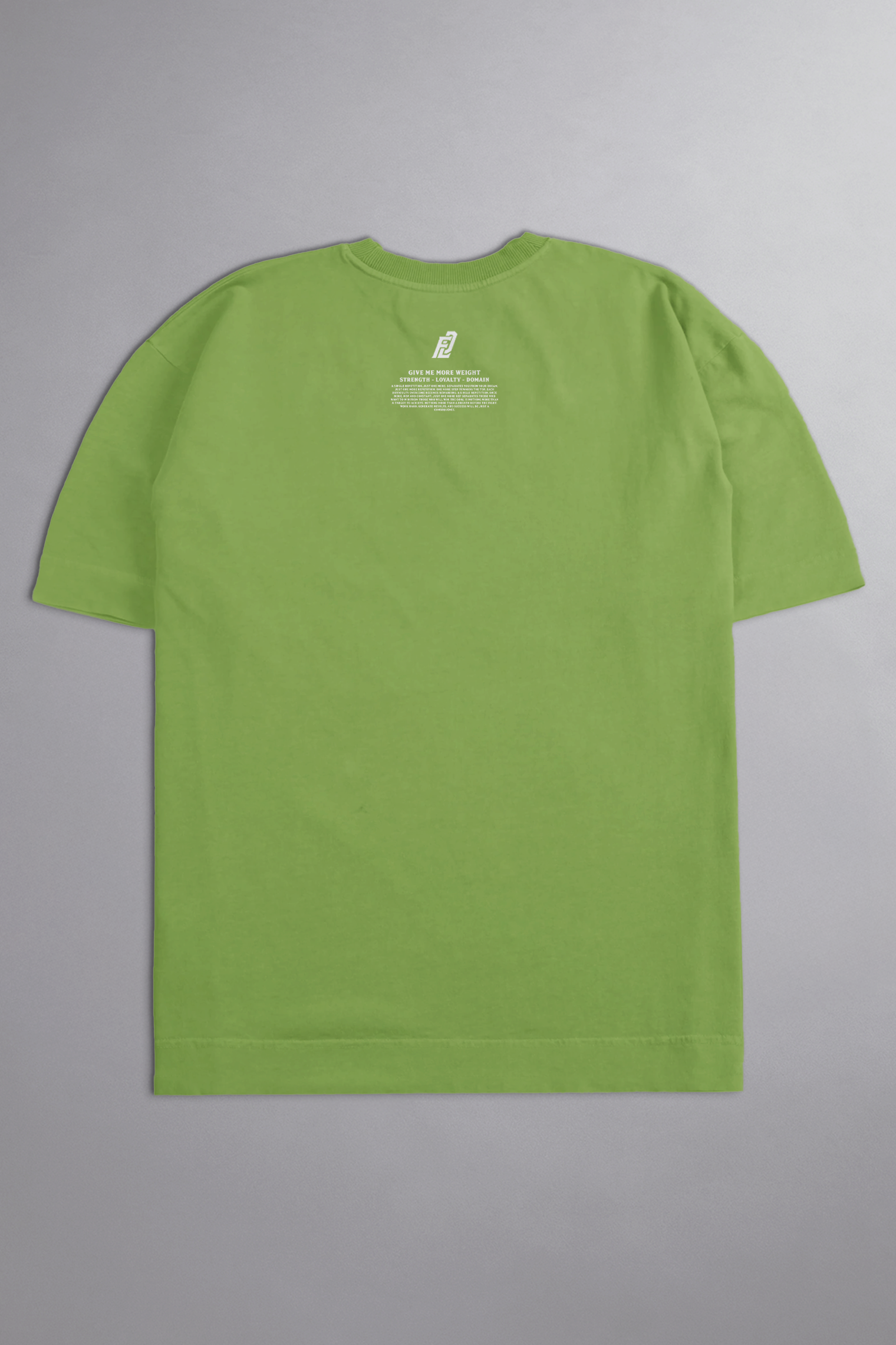 SOFT - CAMISETA OVERSIZED - GIVE ME MORE WEIGHT OLIVA