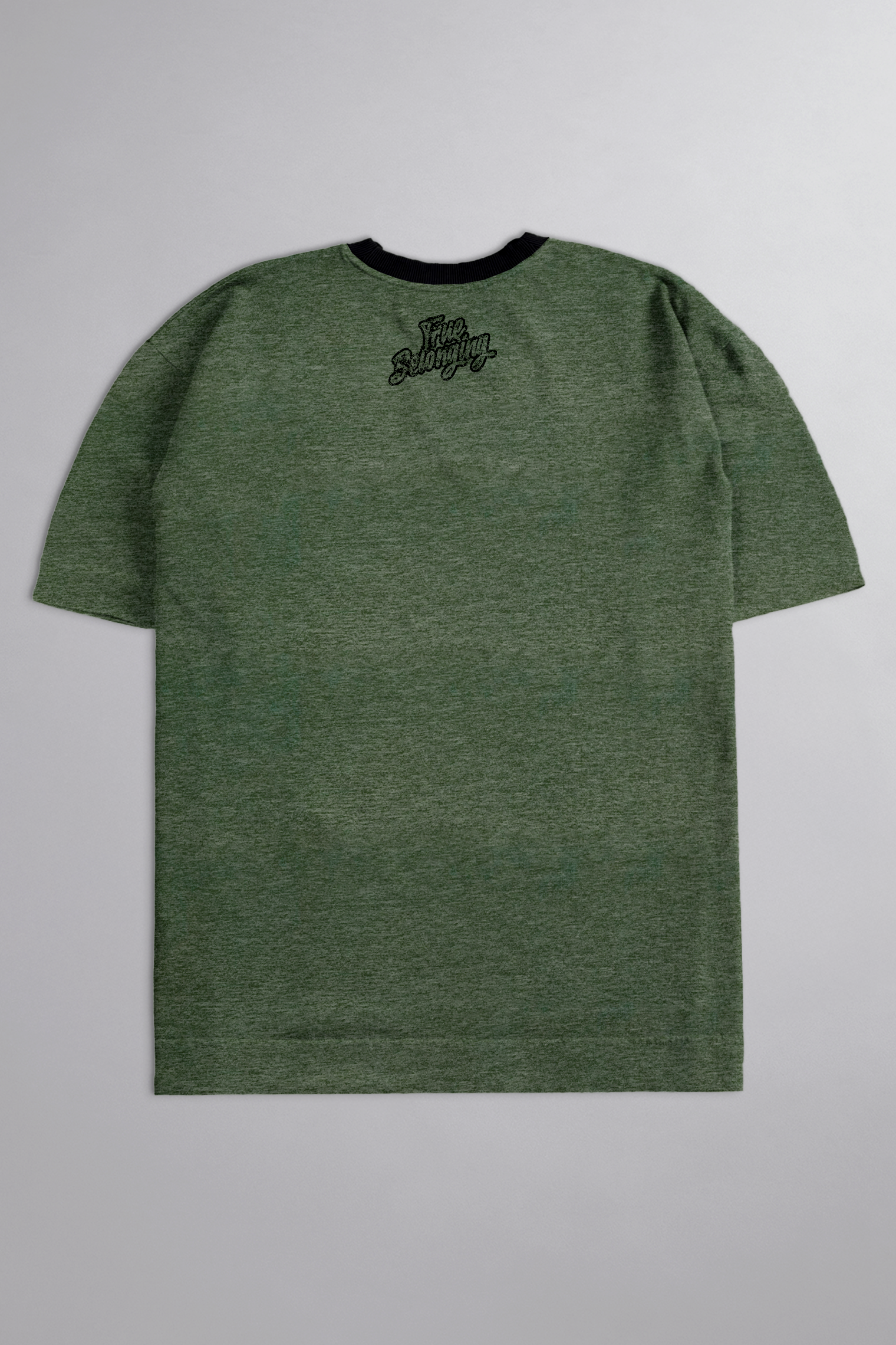 HEAVY - CAMISETA OVERSIZED - TRUE BELONGING - VERDE MESCLA