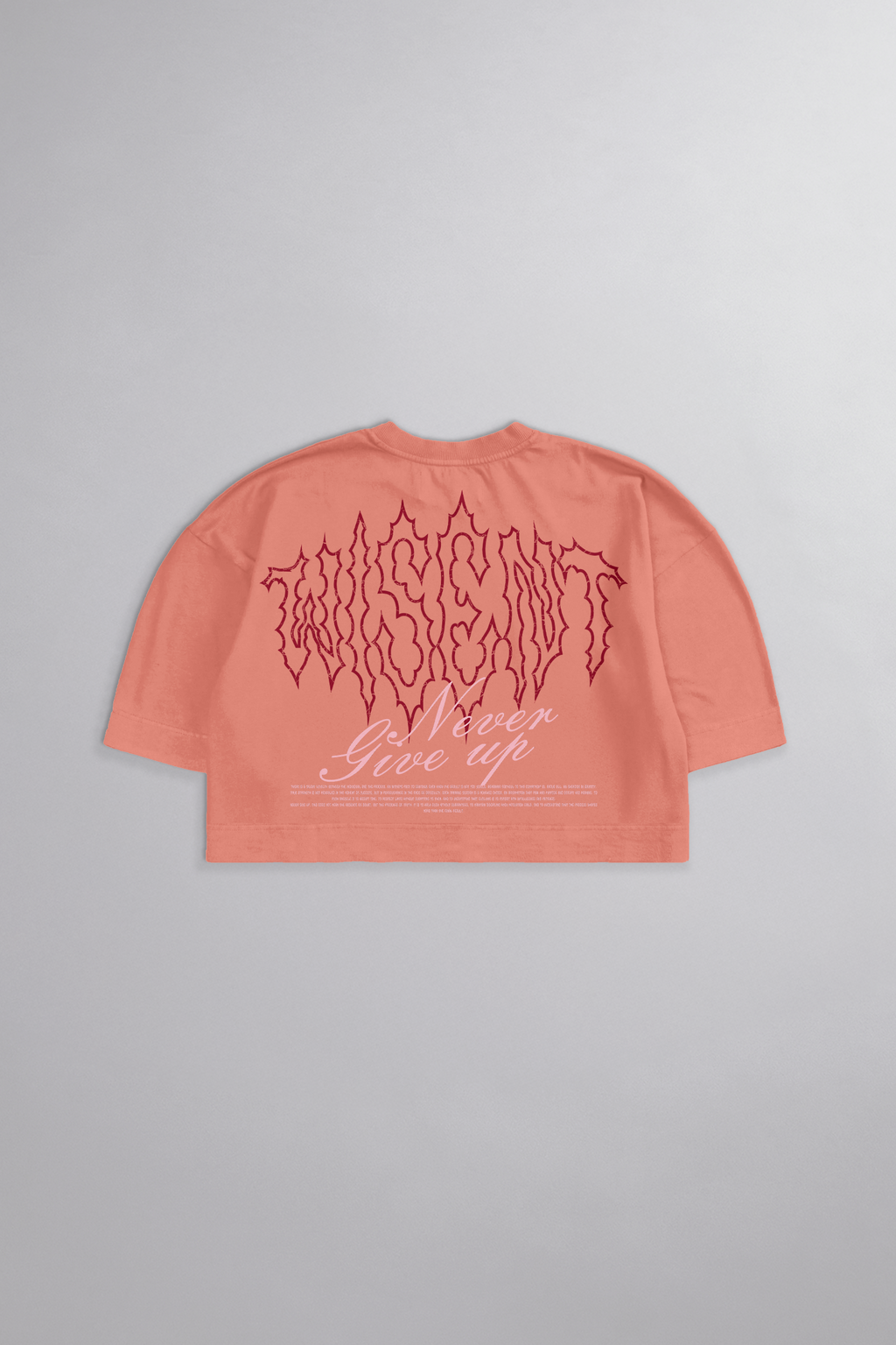 SOFT - CROPPED OVERSIZED - NEVER GIVE UP ROSA