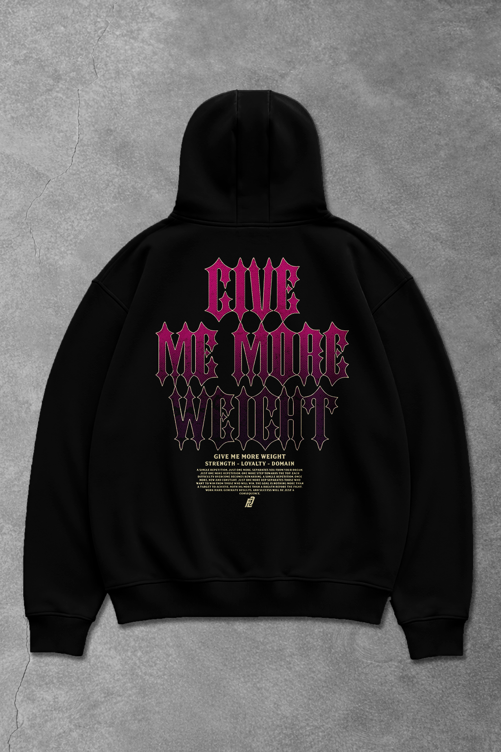 Heavy - Canguru Oversized Moletom - Give Me More Weight Preto