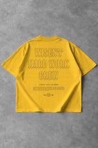 CANELADA - CAMISETA OVERSIZED - HARD WORK FLD MOSTARDA