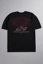 SOFT - CAMISETA OVERSIZED - NEVER GIVE UP PRETA