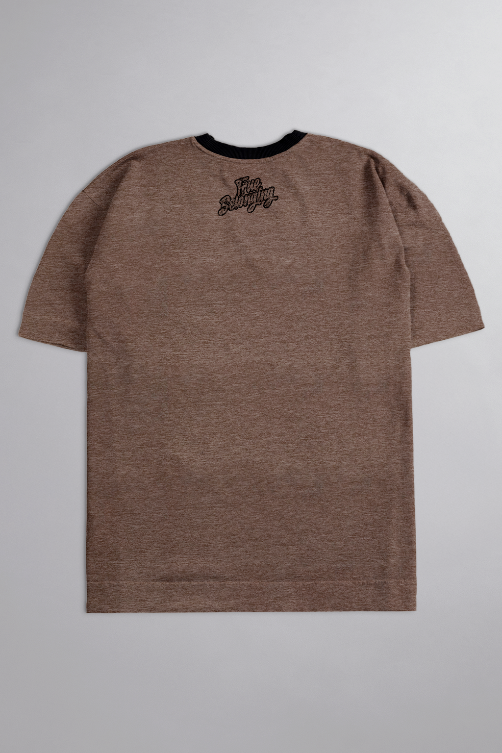 HEAVY - CAMISETA OVERSIZED - TRUE BELONGING - MARROM MESCLA