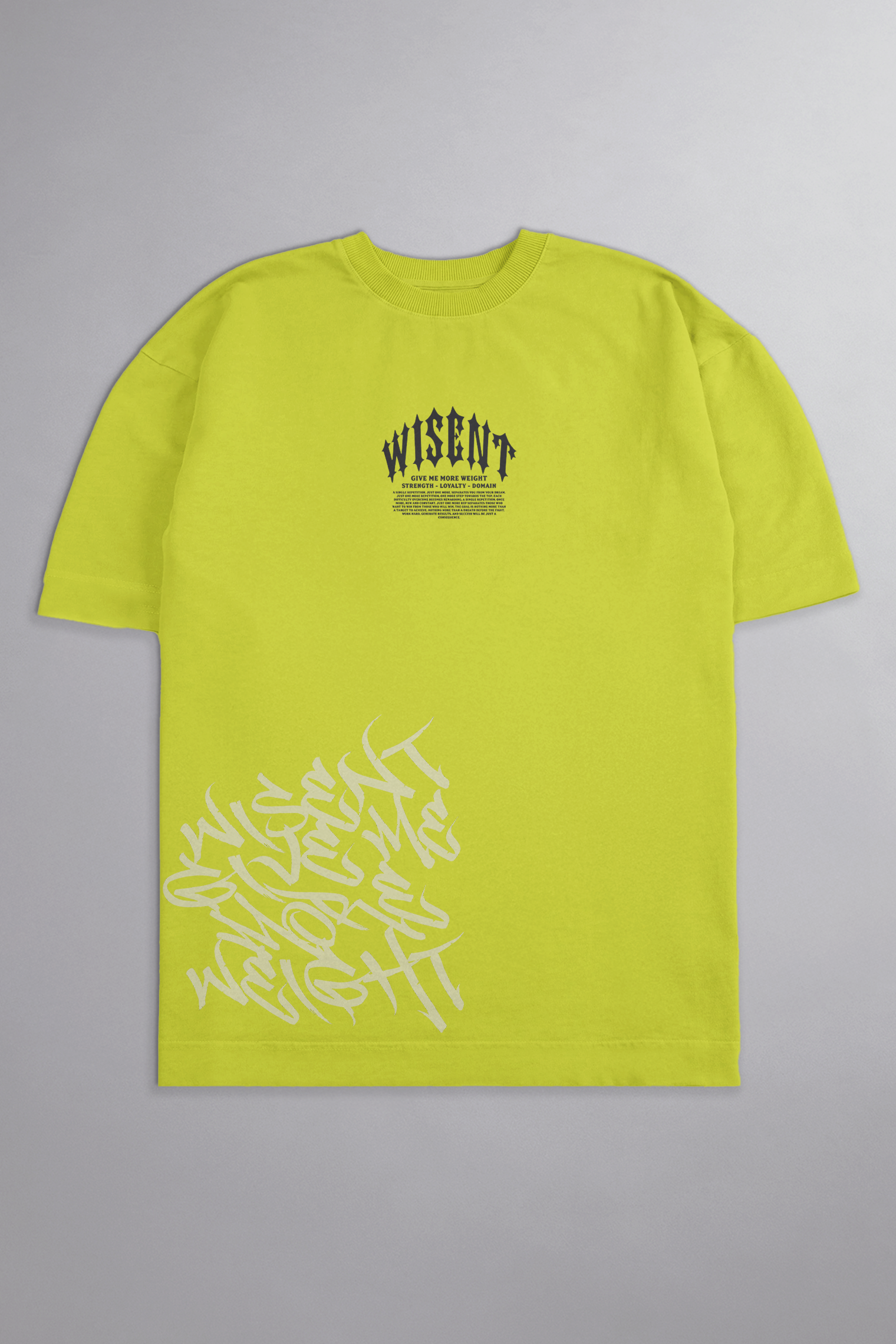 SOFT - CAMISETA OVERSIZED - GIVE ME MORE WEIGHT STREET AMARELA