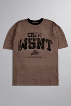 HEAVY - CAMISETA OVERSIZED - TRUE BELONGING - MARROM MESCLA