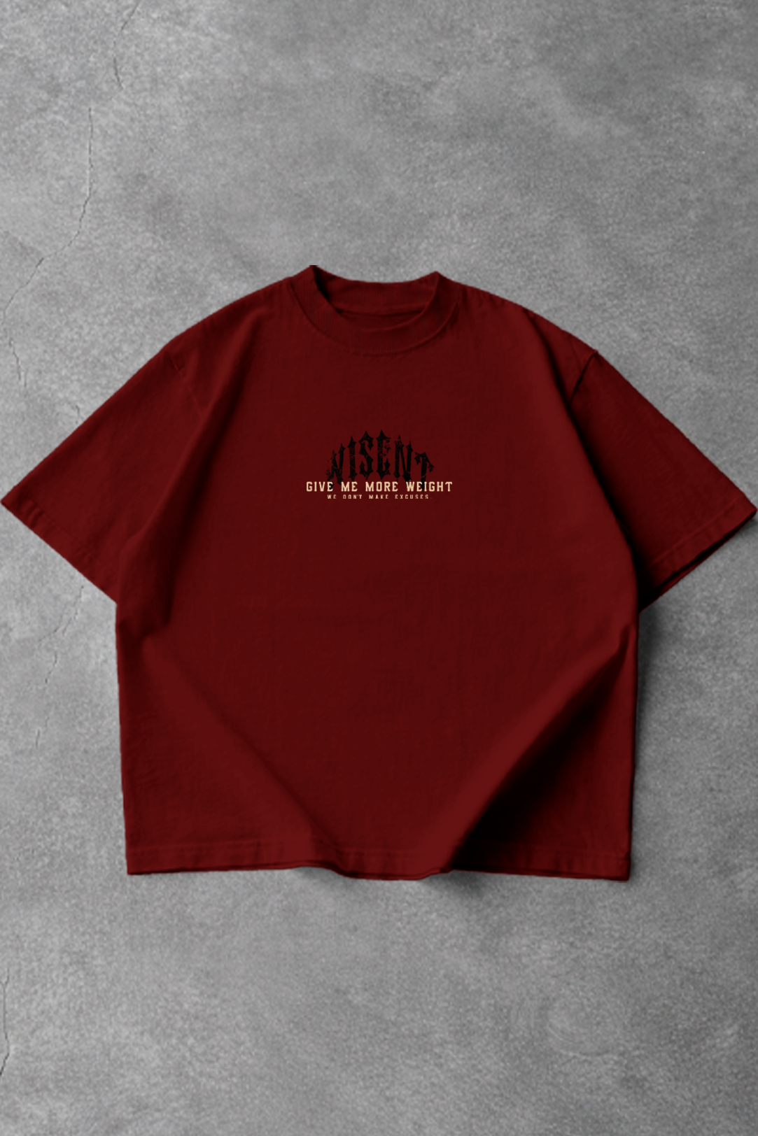 Soft - Camiseta Oversized - Give Me More Weight Darkness Vermelha
