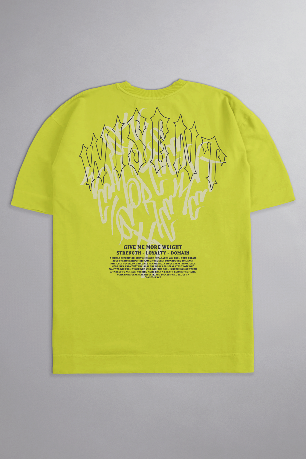 SOFT - CAMISETA OVERSIZED - GIVE ME MORE WEIGHT STREET AMARELA