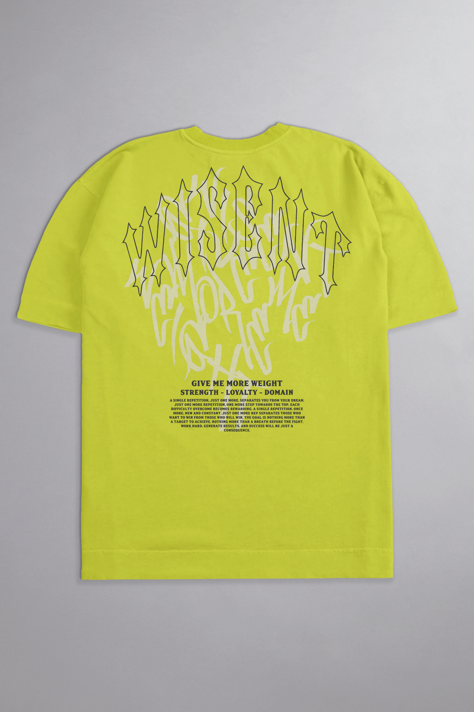 SOFT - CAMISETA OVERSIZED - GIVE ME MORE WEIGHT STREET AMARELA