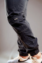 HEAVY - CALÇA SARJA CARGO - BARBELL AZUL