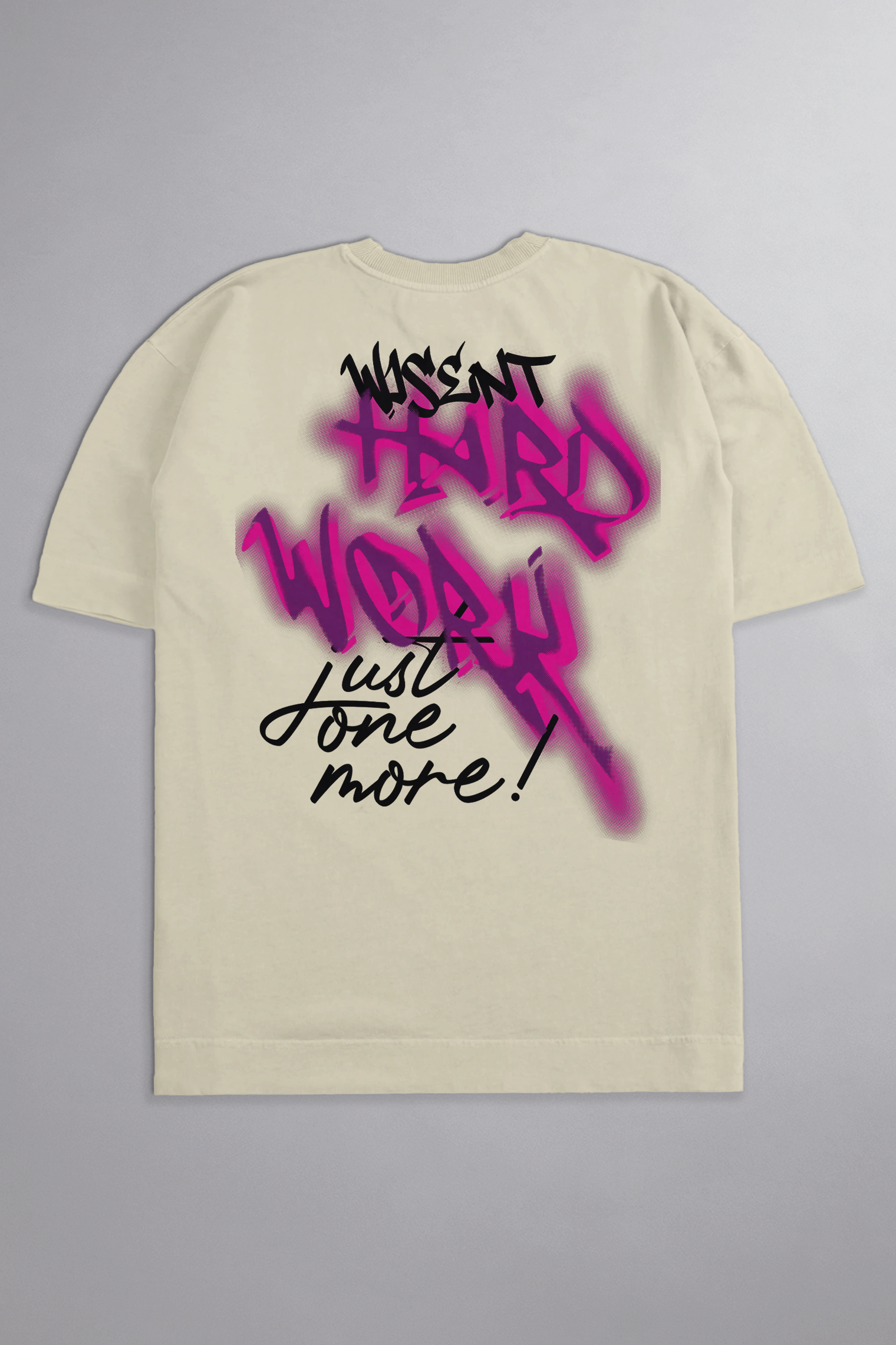 SOFT - CAMISETA OVERSIZED - HARD WORK OFF WHITE