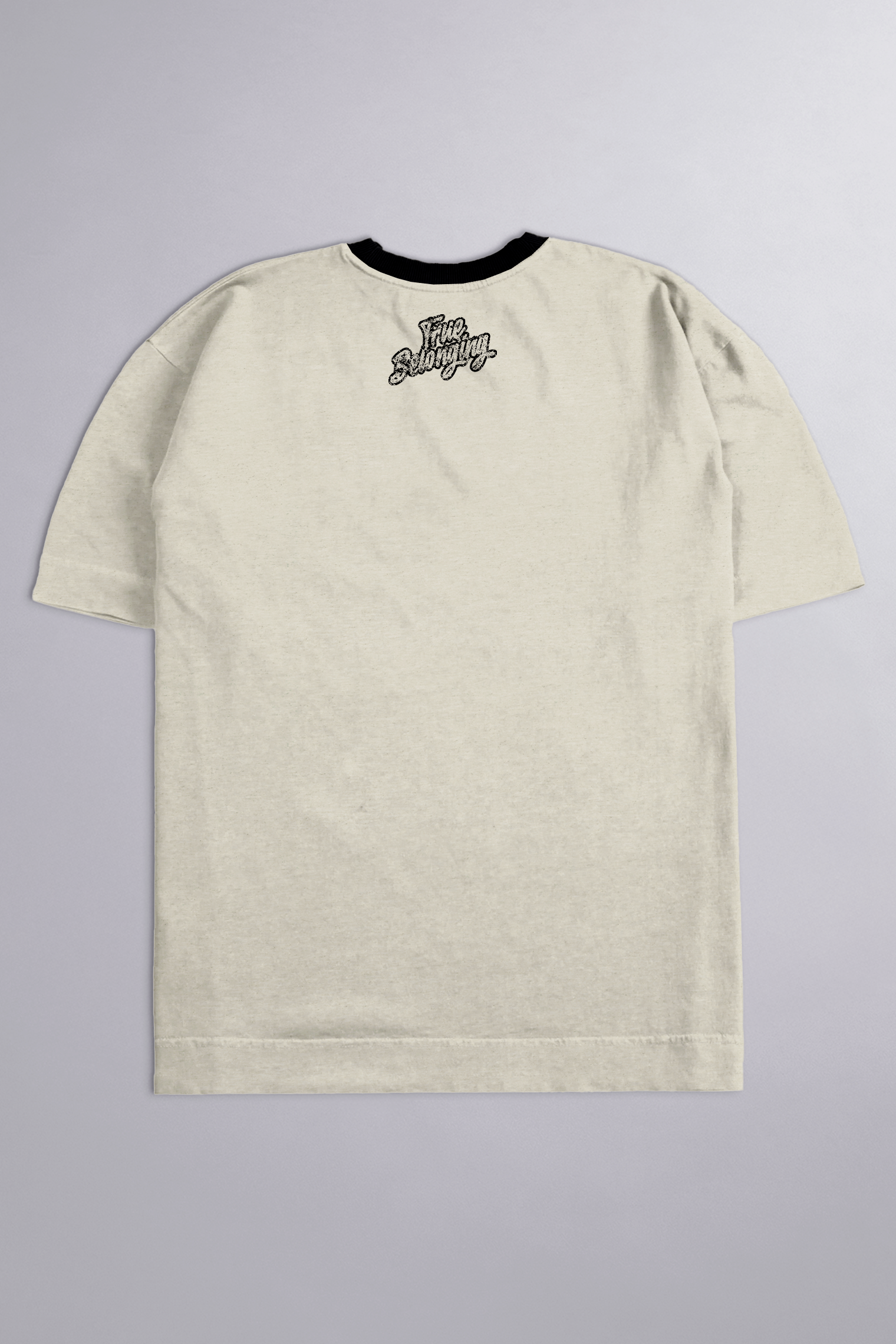 HEAVY - CAMISETA OVERSIZED - TRUE BELONGING - BEGE MESCLA