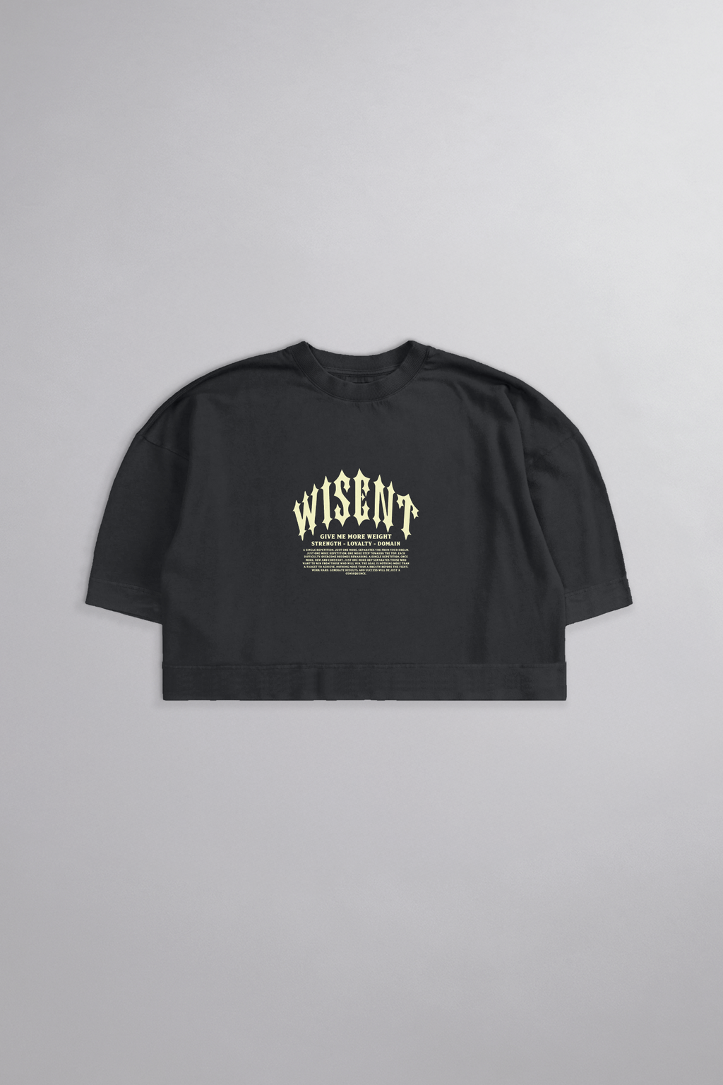 SOFT - CROPPED OVERSIZED - GIVE ME MORE WEIGHT STREET CINZA