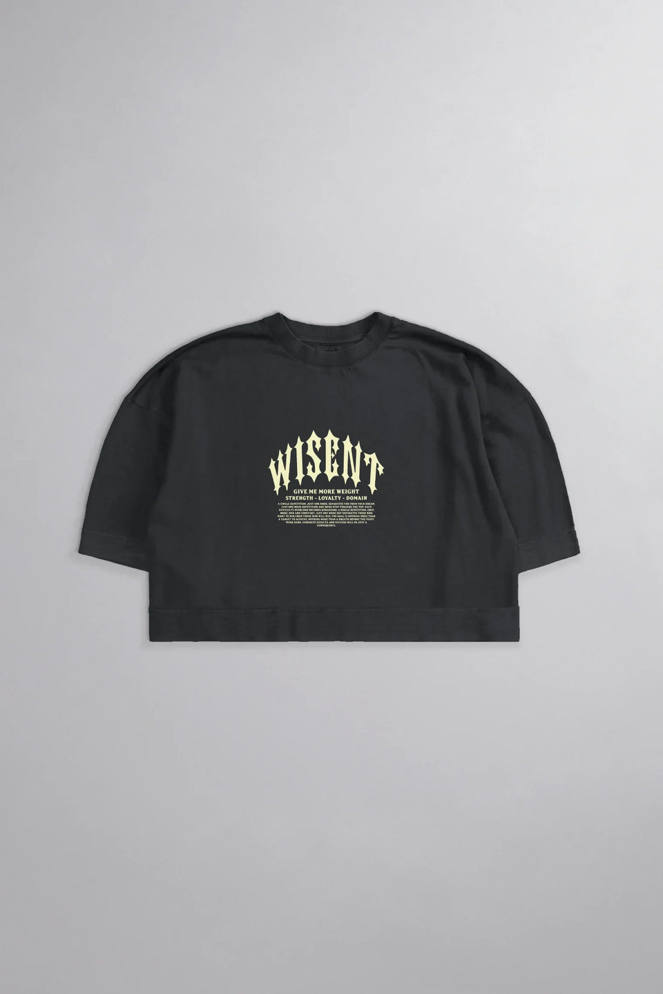 Cropped Oversized - Give Me More Weight Street Cinza