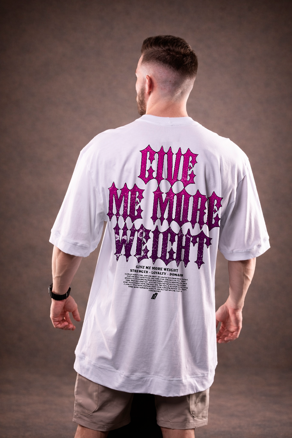 SOFT - CAMISETA OVERSIZED - GIVE ME MORE WEIGHT BRANCA