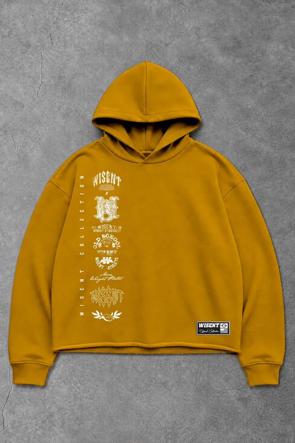 Heavy - Moletom Box Raw Hem - Wisent Collections Mostarda