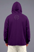 Heavy - Moletom Box Raw Hem - Never Give Up Roxo
