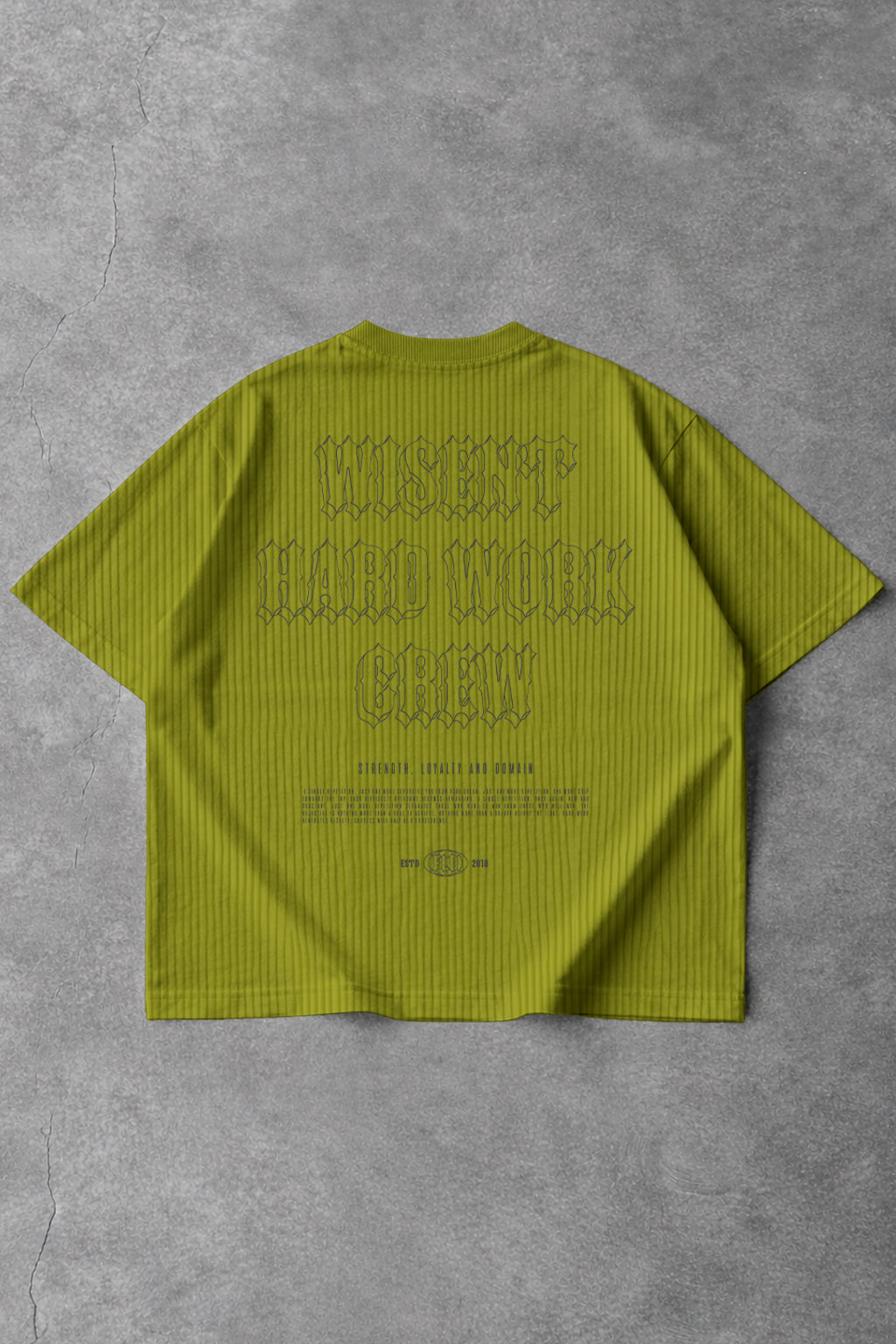 CANELADA - CAMISETA OVERSIZED - HARD WORK FLD VERDE OLIVA