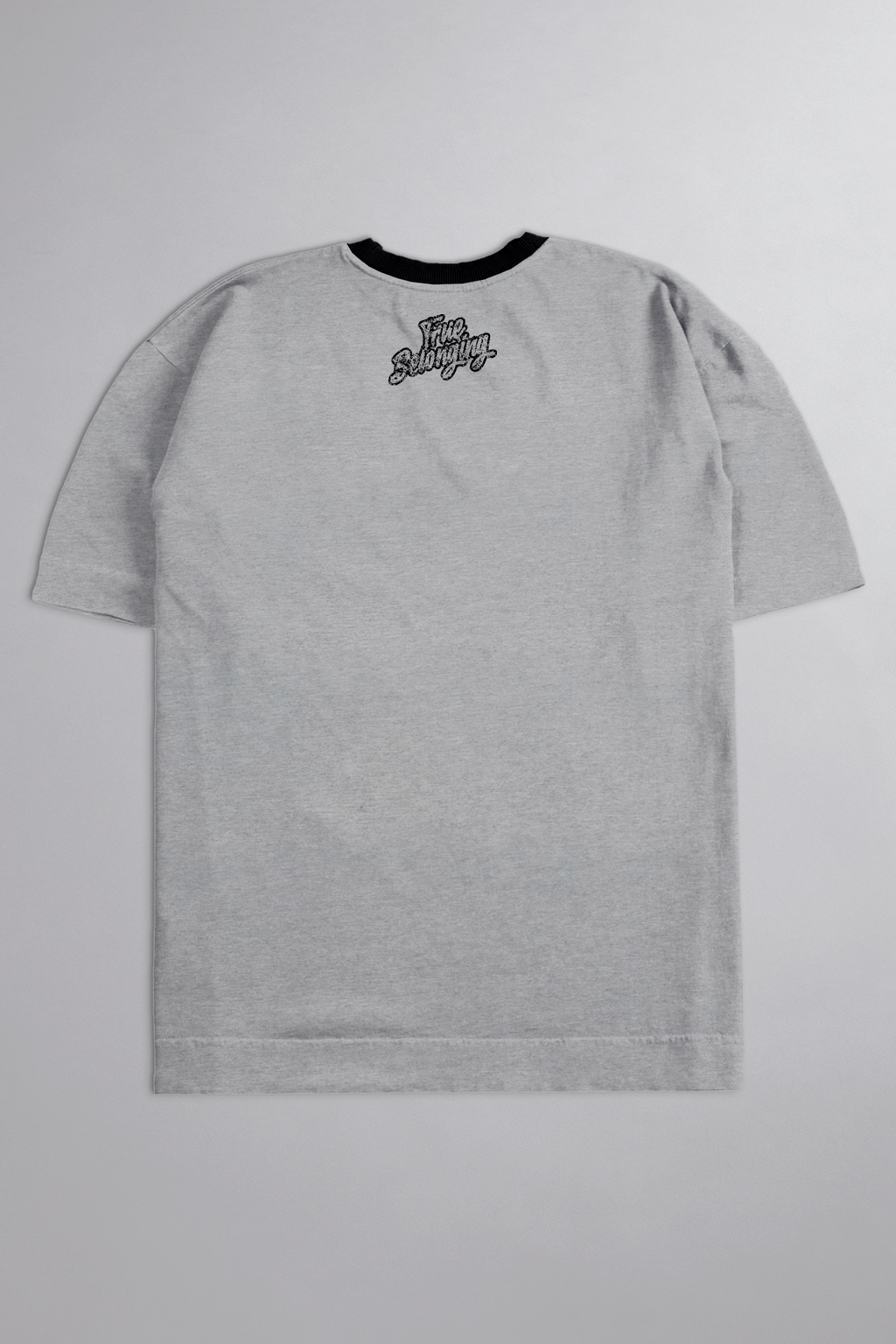 HEAVY - CAMISETA OVERSIZED - TRUE BELONGING - CINZA MESCLA