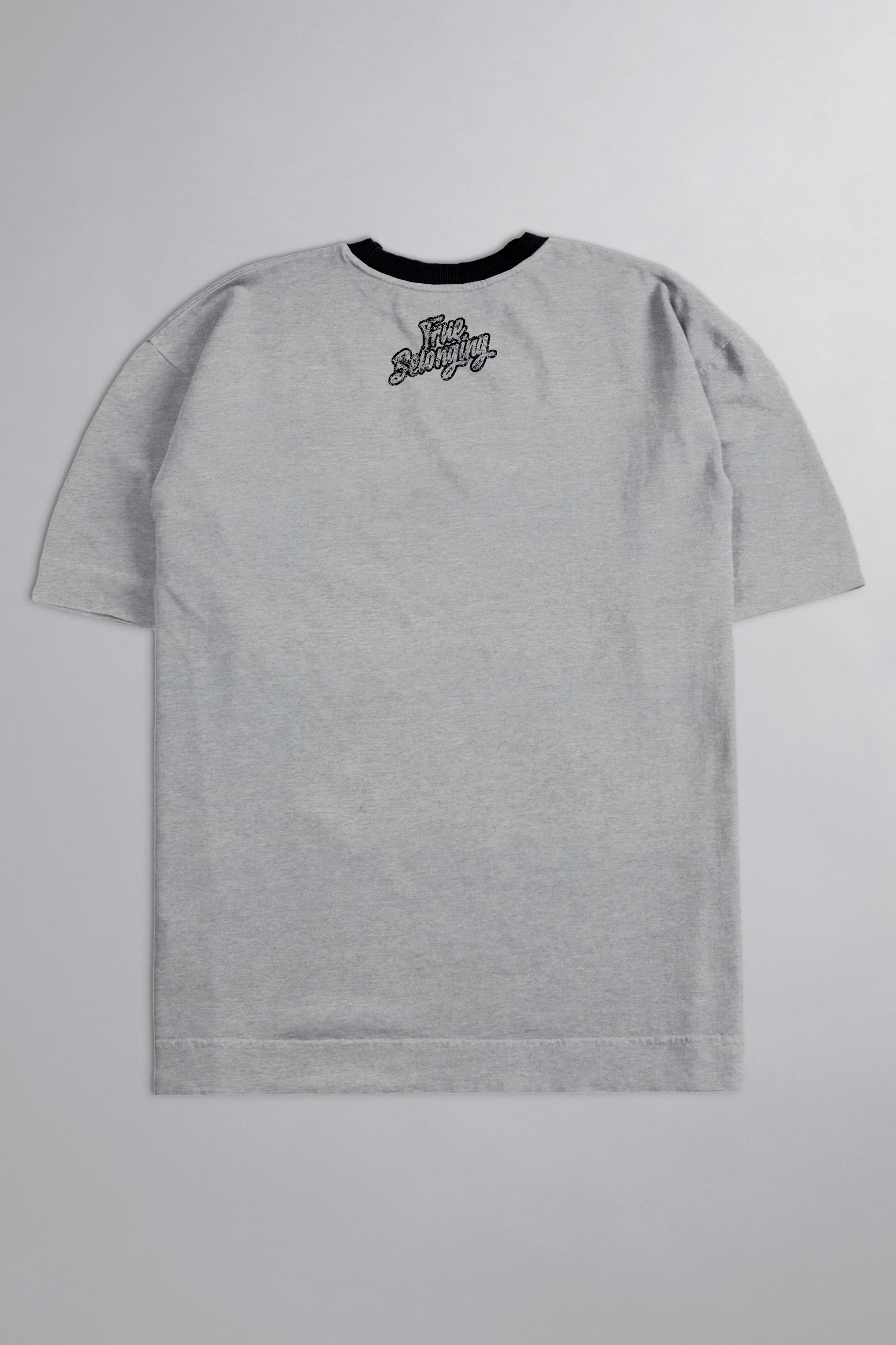 HEAVY - CAMISETA OVERSIZED - TRUE BELONGING - CINZA MESCLA