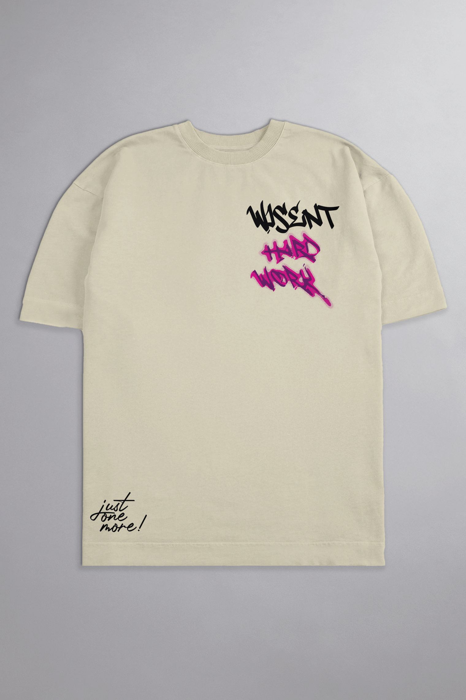 SOFT - CAMISETA OVERSIZED - HARD WORK OFF WHITE
