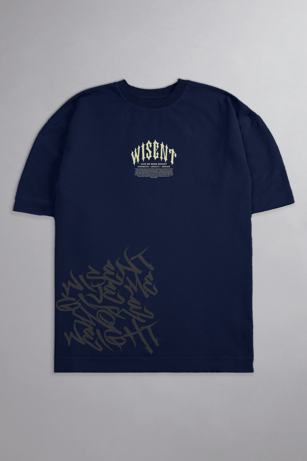 SOFT - CAMISETA OVERSIZED - GIVE ME MORE WEIGHT STREET AZUL MARINHO