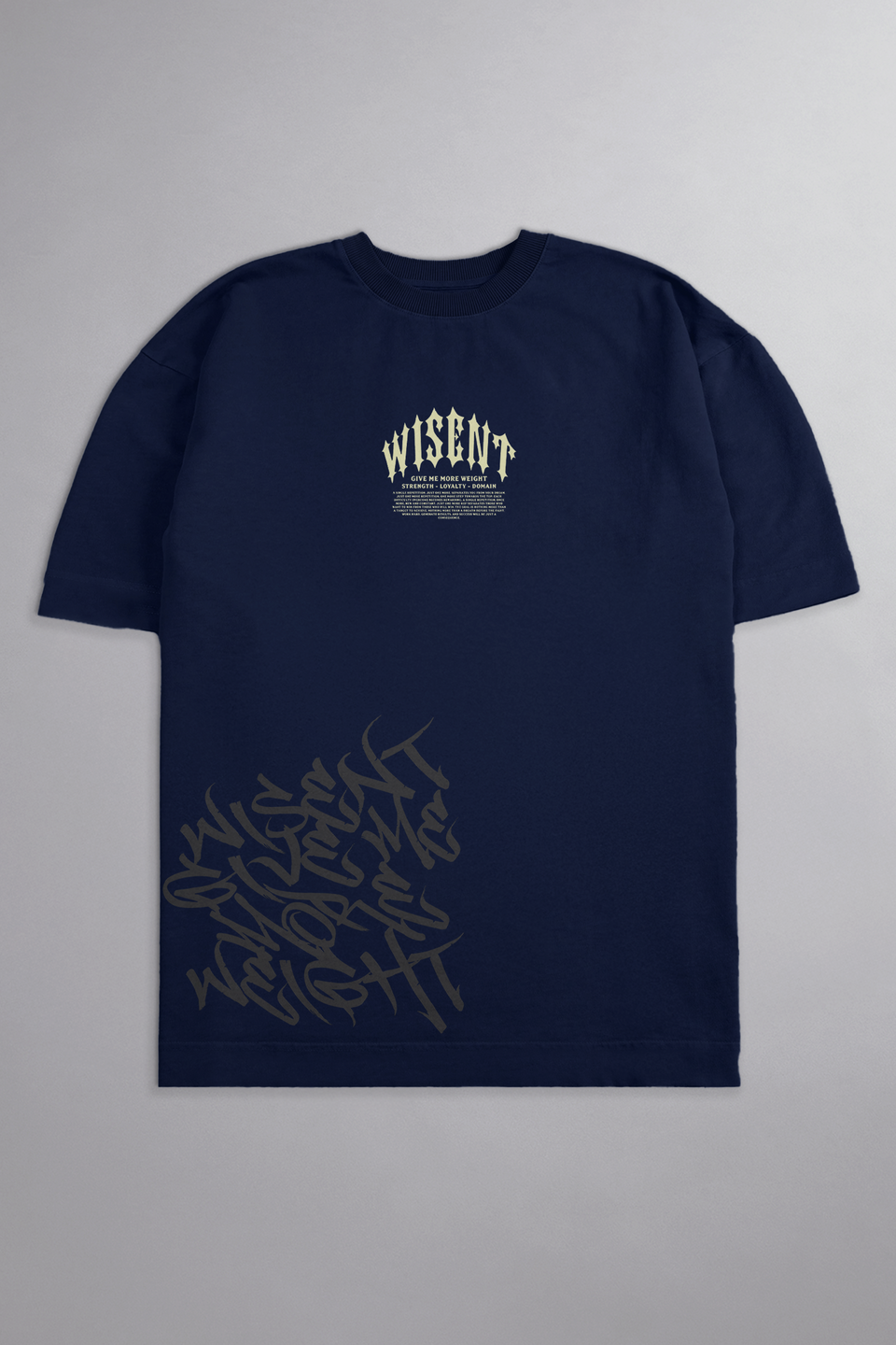 Camiseta Oversized - Give me More Weight Street Azul Marinho