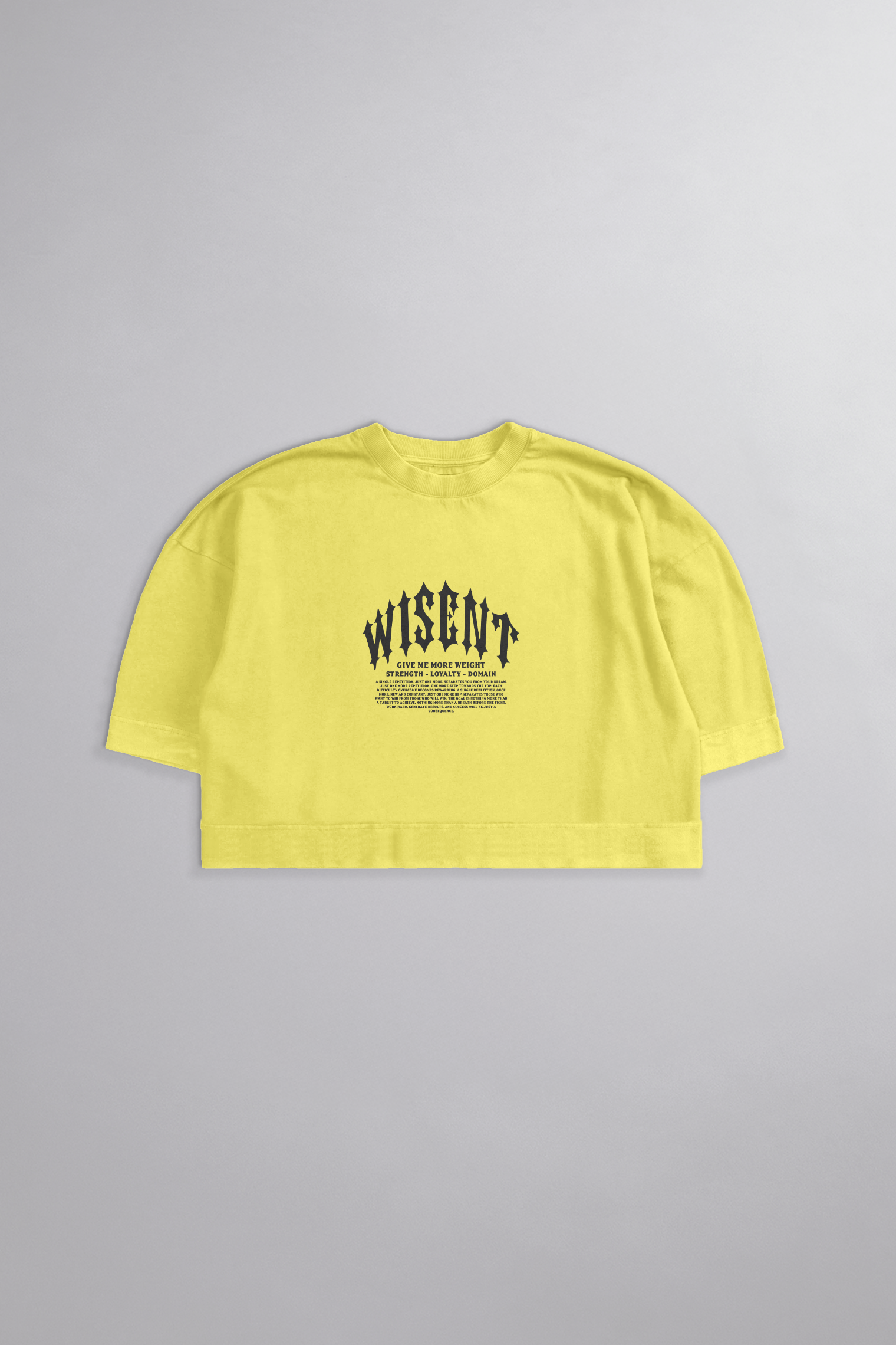 SOFT - CROPPED OVERSIZED - GIVE ME MORE WEIGHT STREET AMARELO