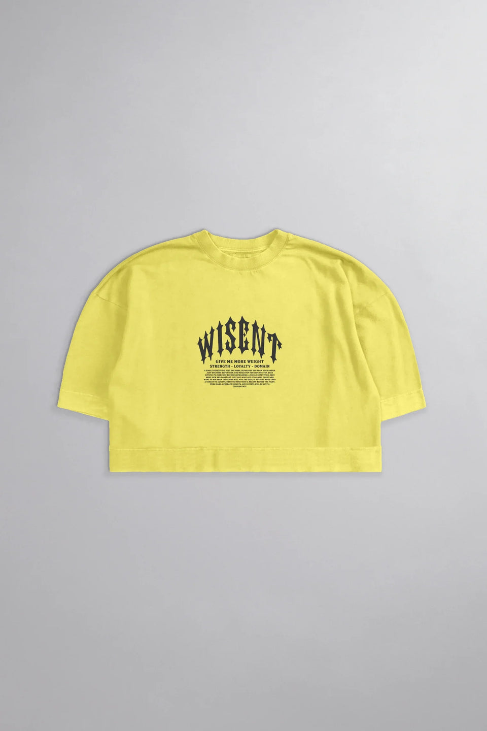 SOFT - CROPPED OVERSIZED - GIVE ME MORE WEIGHT STREET AMARELO