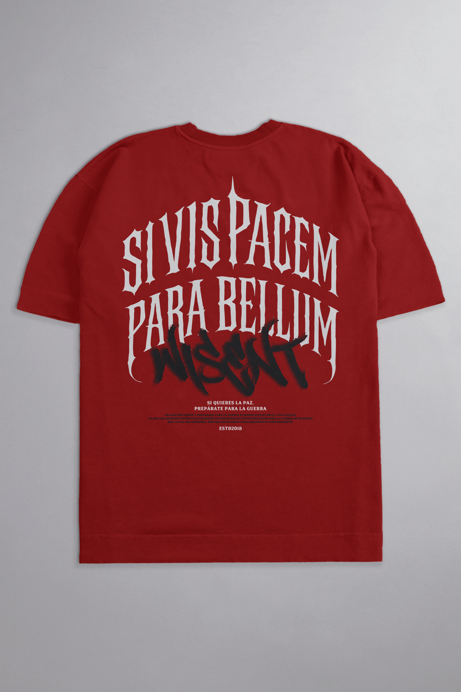 SOFT - CAMISETA OVERSIZED - PARA BELLUM VERMELHA