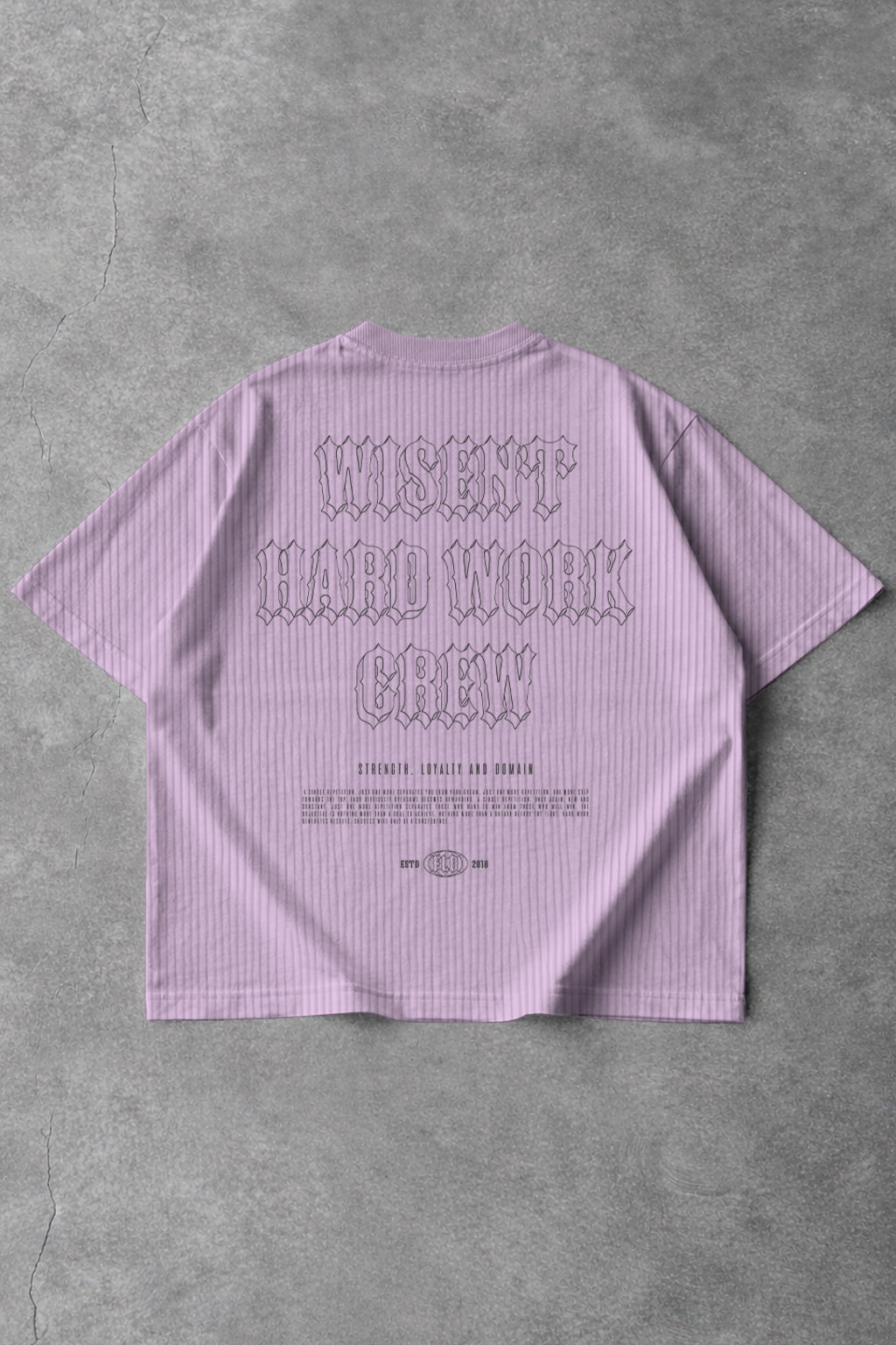 CANELADA - CAMISETA OVERSIZED - HARD WORK FLD LILAS