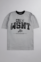 HEAVY - CAMISETA OVERSIZED - TRUE BELONGING - CINZA MESCLA